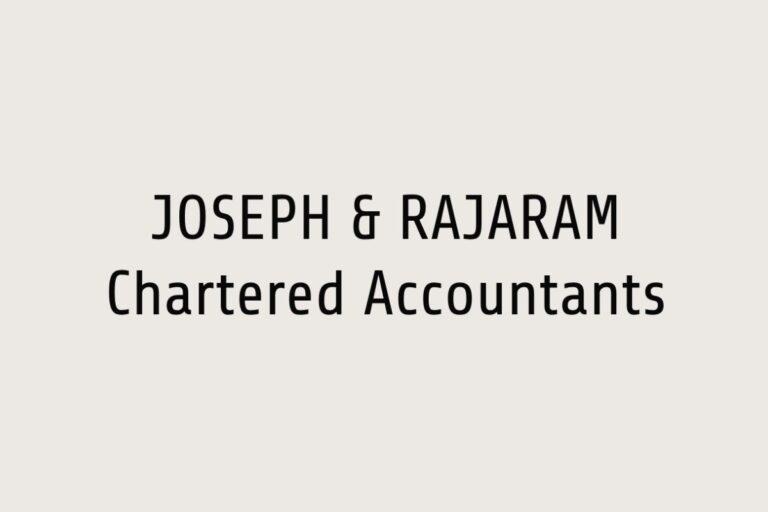 Joseph & Rajaram Chartered Accountants