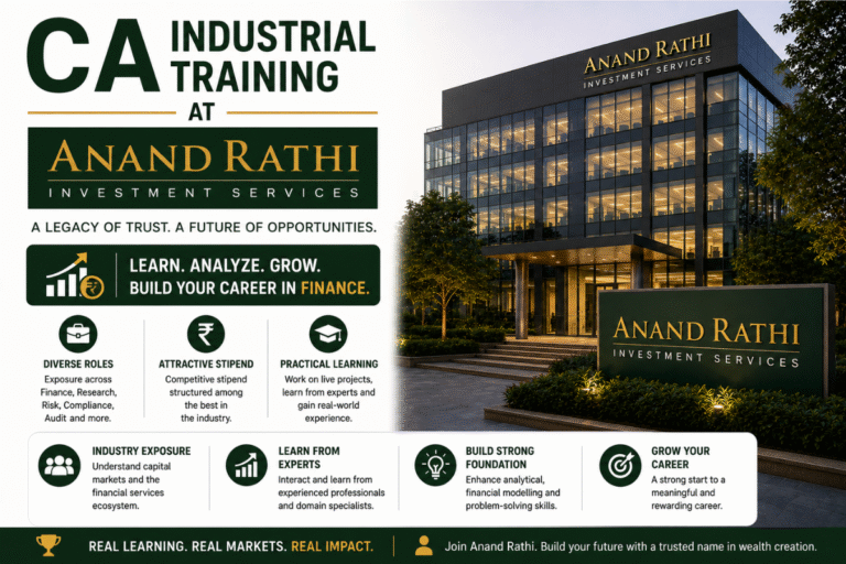 CA Industrial Training at Anand Rathi