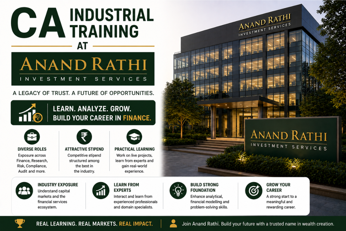 CA Industrial Training at Anand Rathi