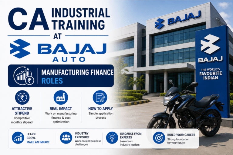 CA Industrial Training at Bajaj Auto