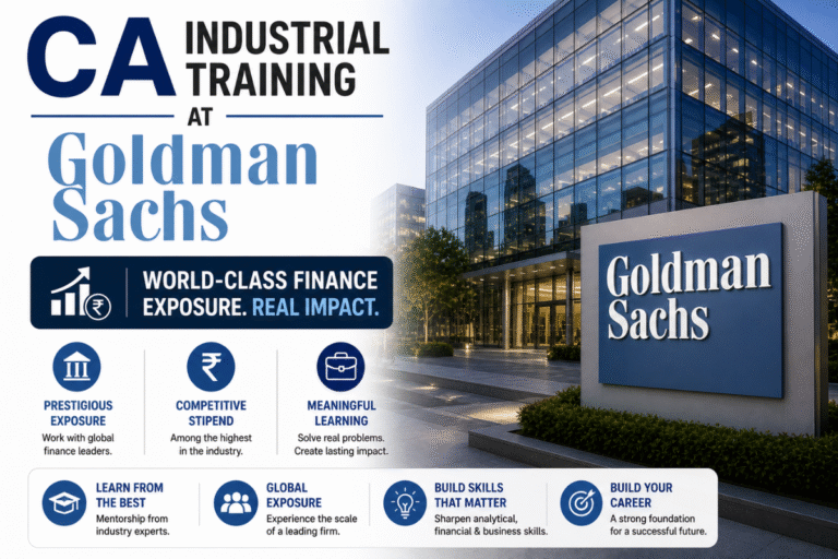 CA Industrial Training at Goldman Sachs