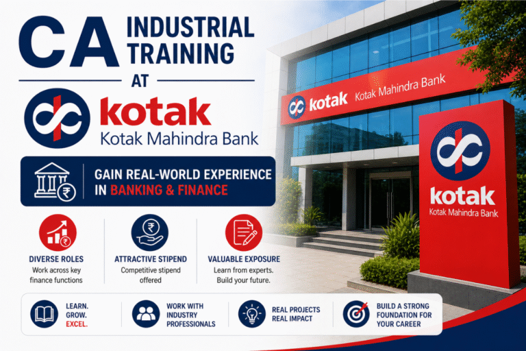 CA Industrial Training at Kotak Mahindra Bank