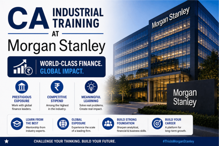 CA Industrial Training at Morgan Stanley