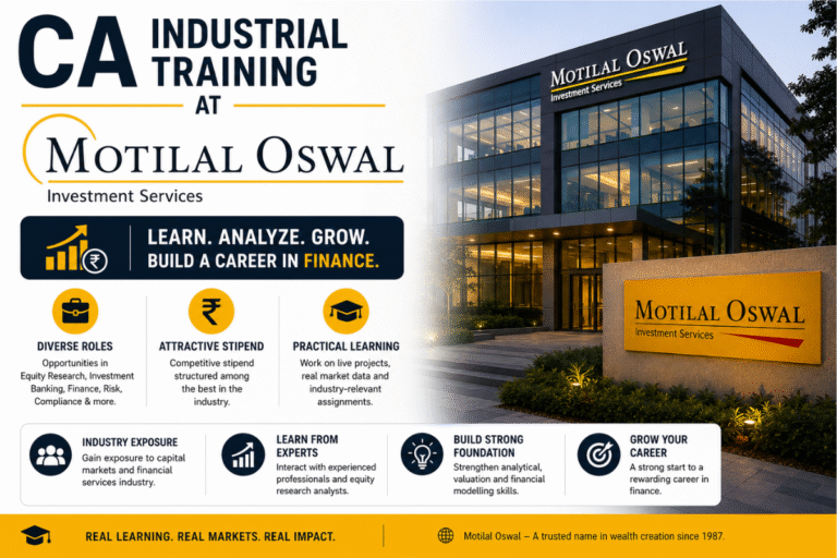 CA Industrial Training at Motilal Oswal